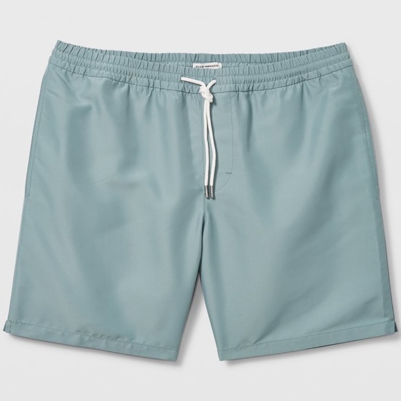 Bo Solid Swim Trunks - Brand New - NEVER WORN - SEE PICS FOR COLOR COVERT GREEN - Picture 3 of 6